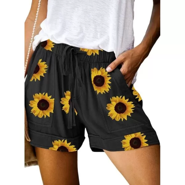 Dokotoo Womens Comfy Drawstring Casual Elastic Waist Pocketed Shorts