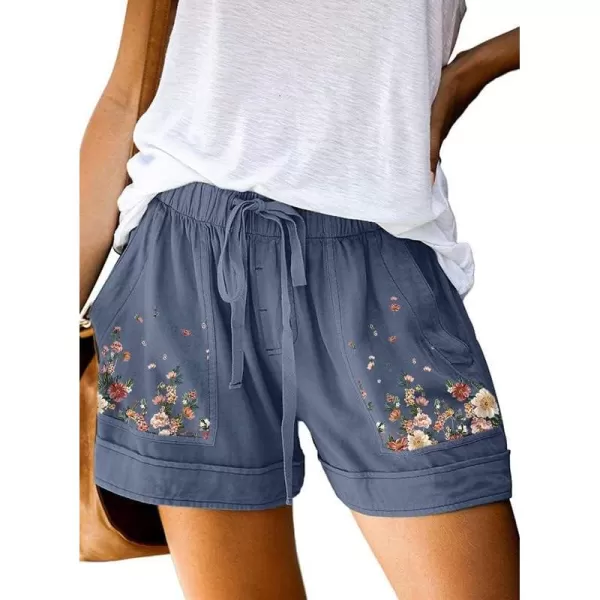 Dokotoo Womens Comfy Drawstring Casual Elastic Waist Pocketed Shorts