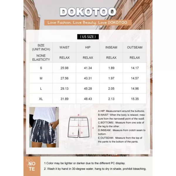 Dokotoo Womens Comfy Drawstring Casual Elastic Waist Pocketed Shorts