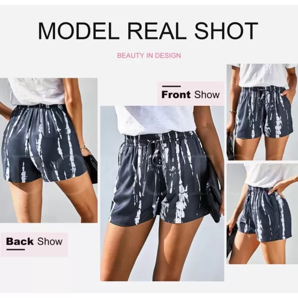 Dokotoo Womens Comfy Drawstring Casual Elastic Waist Pocketed Shorts