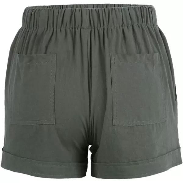 Dokotoo Womens Comfy Drawstring Casual Elastic Waist Pocketed Shorts