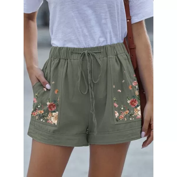 Dokotoo Womens Comfy Drawstring Casual Elastic Waist Pocketed Shorts