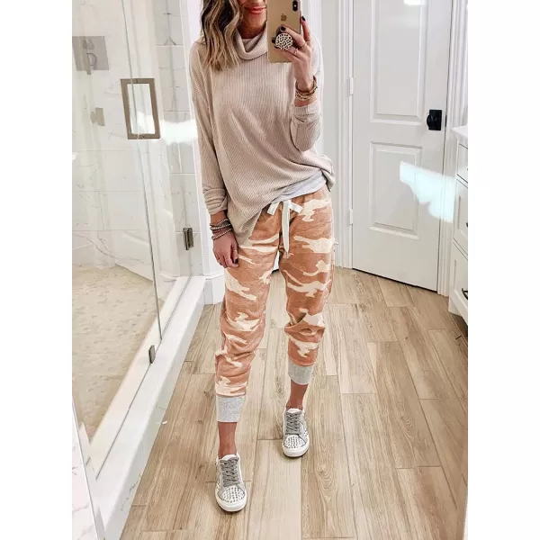 Dokotoo Womens Fashion Casual Drawstring Elastic Waist Cotton Jogging Jogger Pants with Pockets
