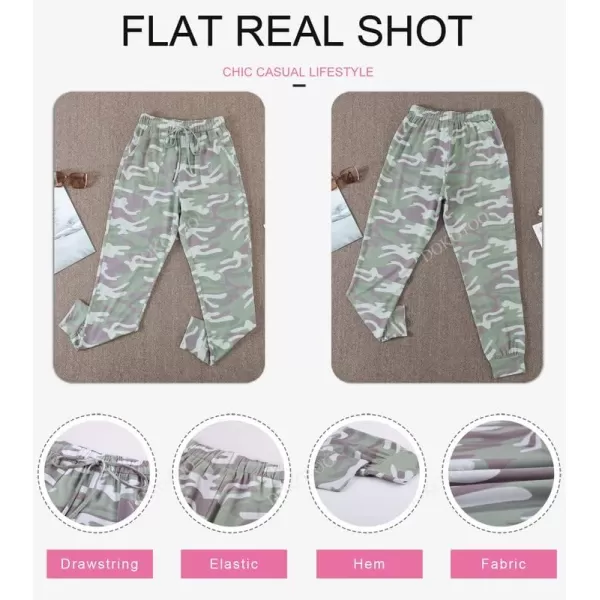 Dokotoo Womens Fashion Casual Drawstring Elastic Waist Cotton Jogging Jogger Pants with Pockets