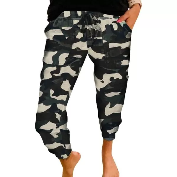 Dokotoo Womens Fashion Casual Drawstring Elastic Waist Cotton Jogging Jogger Pants with Pockets