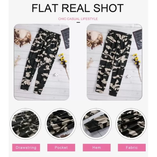 Dokotoo Womens Fashion Casual Drawstring Elastic Waist Cotton Jogging Jogger Pants with Pockets