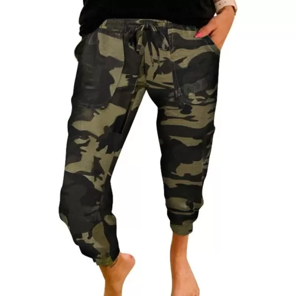 Dokotoo Womens Fashion Casual Drawstring Elastic Waist Cotton Jogging Jogger Pants with Pockets