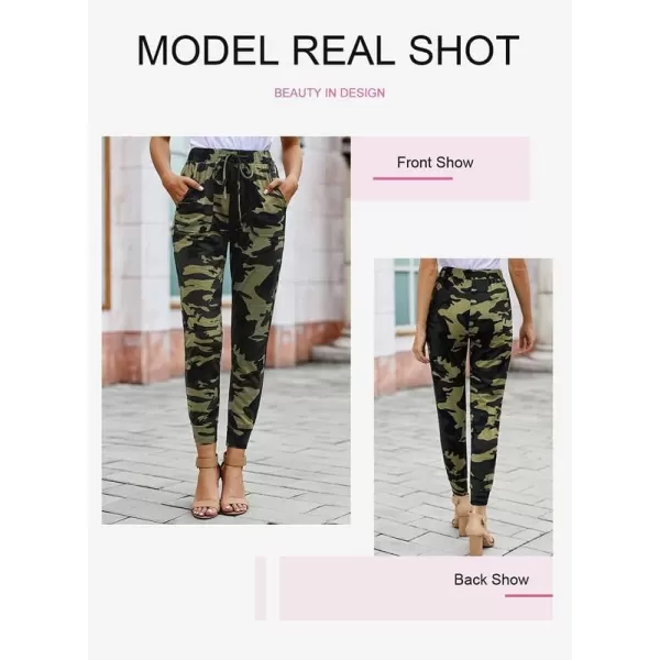 Dokotoo Womens Fashion Casual Drawstring Elastic Waist Cotton Jogging Jogger Pants with Pockets