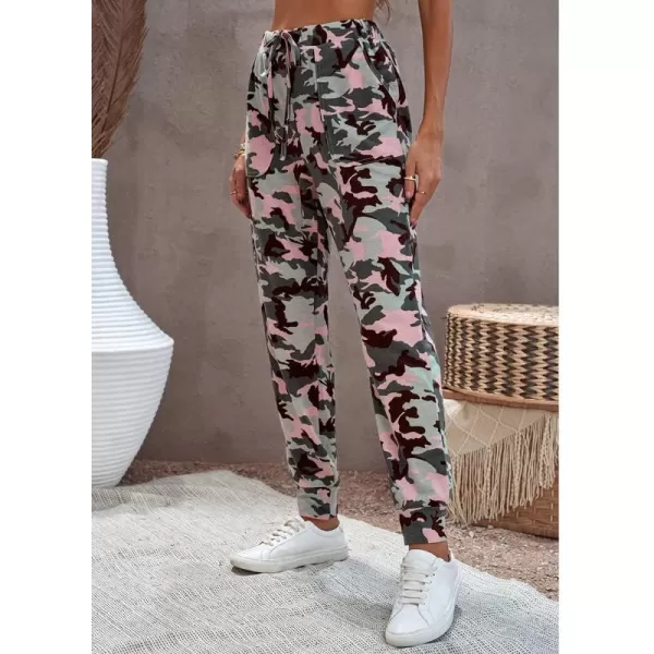 Dokotoo Womens Fashion Casual Drawstring Elastic Waist Cotton Jogging Jogger Pants with Pockets