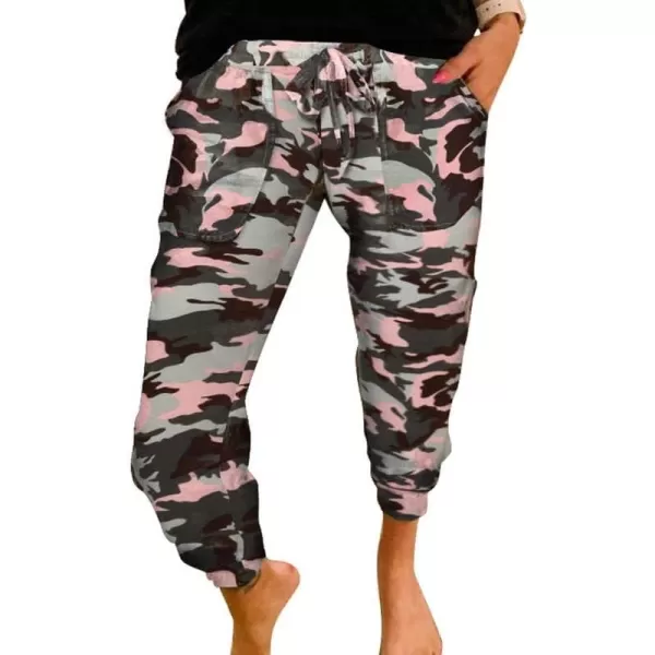 Dokotoo Womens Fashion Casual Drawstring Elastic Waist Cotton Jogging Jogger Pants with Pockets