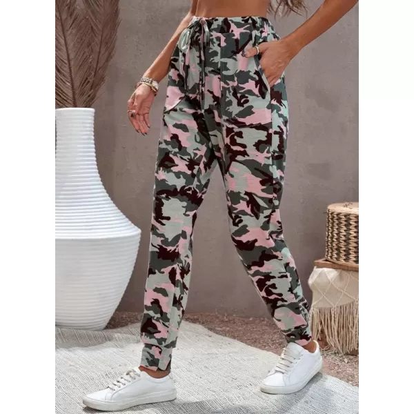 Dokotoo Womens Fashion Casual Drawstring Elastic Waist Cotton Jogging Jogger Pants with Pockets