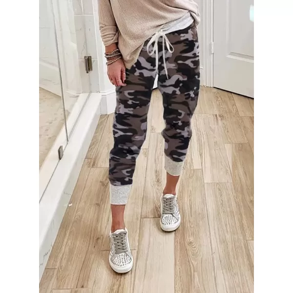 Dokotoo Womens Fashion Casual Drawstring Elastic Waist Cotton Jogging Jogger Pants with Pockets