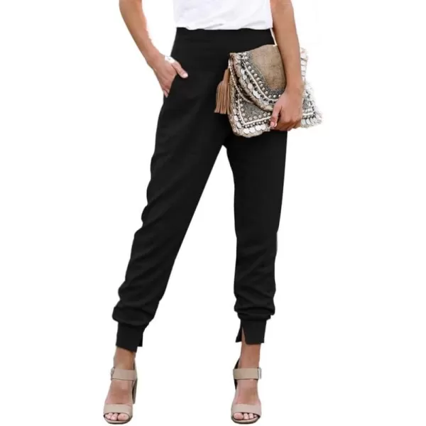 Dokotoo Womens Fashion Casual Drawstring Elastic Waist Cotton Jogging Jogger Pants with Pockets