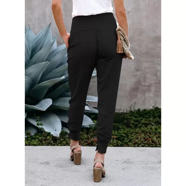 Dokotoo Womens Fashion Casual Drawstring Elastic Waist Cotton Jogging Jogger Pants with Pockets