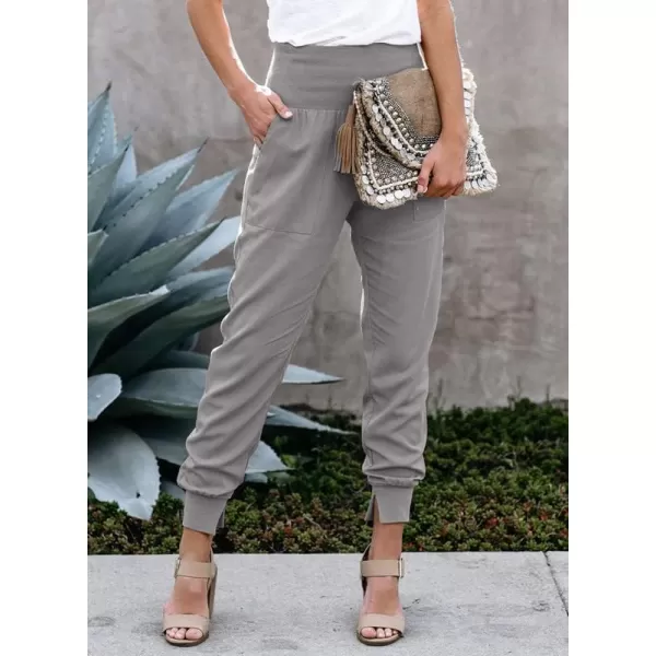 Dokotoo Womens Fashion Casual Drawstring Elastic Waist Cotton Jogging Jogger Pants with Pockets