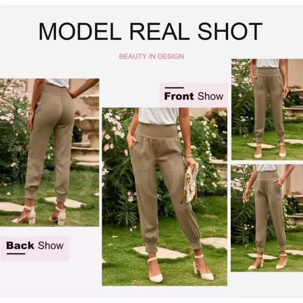 Dokotoo Womens Fashion Casual Drawstring Elastic Waist Cotton Jogging Jogger Pants with Pockets