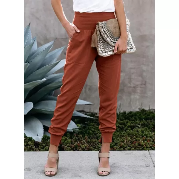 Dokotoo Womens Fashion Casual Drawstring Elastic Waist Cotton Jogging Jogger Pants with Pockets