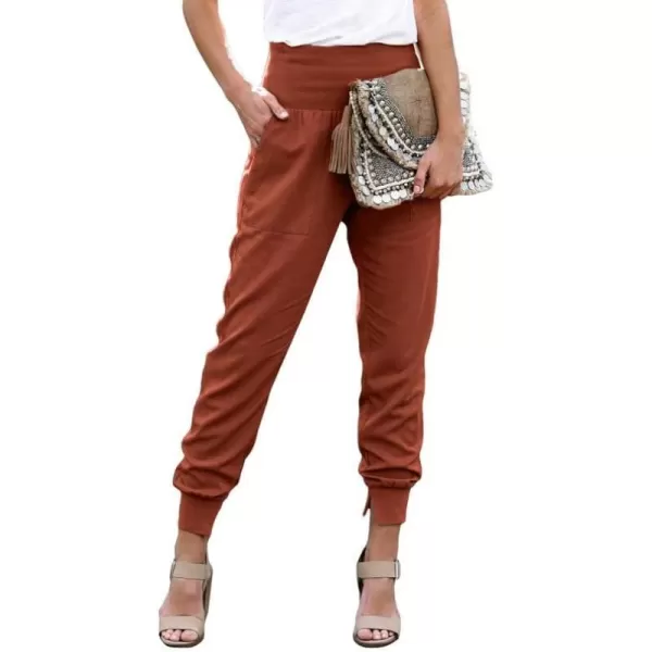Dokotoo Womens Fashion Casual Drawstring Elastic Waist Cotton Jogging Jogger Pants with Pockets