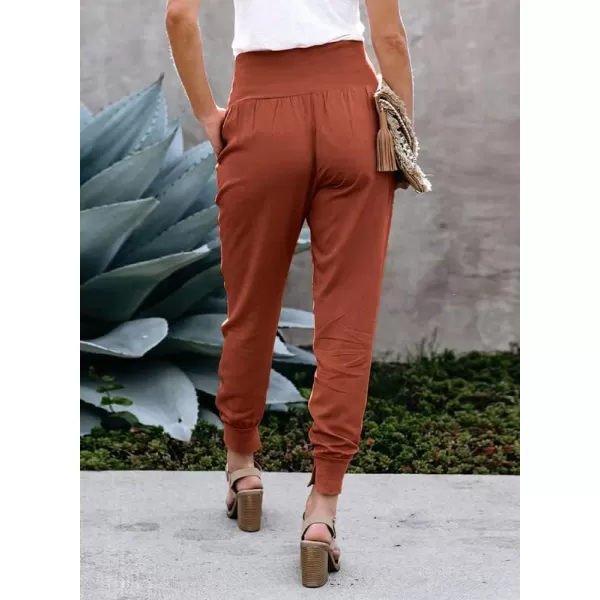 Dokotoo Womens Fashion Casual Drawstring Elastic Waist Cotton Jogging Jogger Pants with Pockets