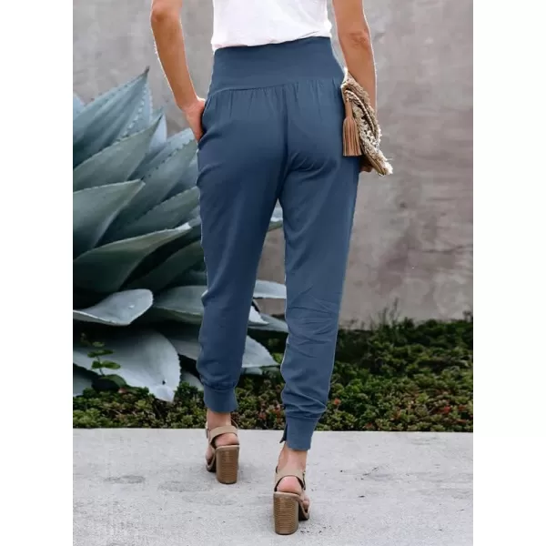 Dokotoo Womens Fashion Casual Drawstring Elastic Waist Cotton Jogging Jogger Pants with Pockets