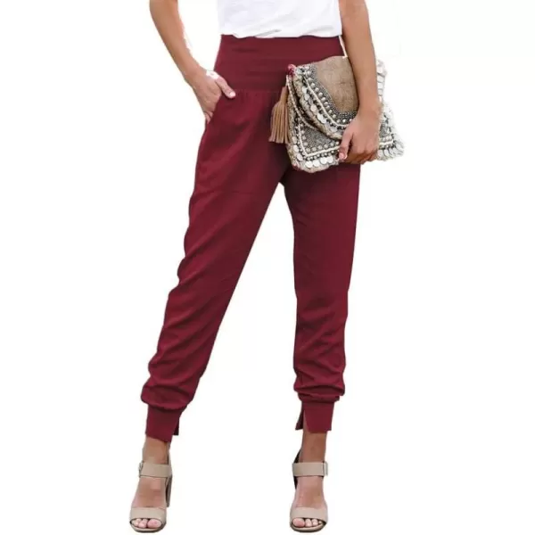 Dokotoo Womens Fashion Casual Drawstring Elastic Waist Cotton Jogging Jogger Pants with Pockets