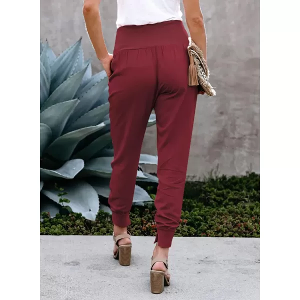 Dokotoo Womens Fashion Casual Drawstring Elastic Waist Cotton Jogging Jogger Pants with Pockets