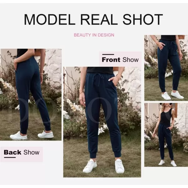 Dokotoo Womens Fashion Casual Drawstring Elastic Waist Cotton Jogging Jogger Pants with Pockets