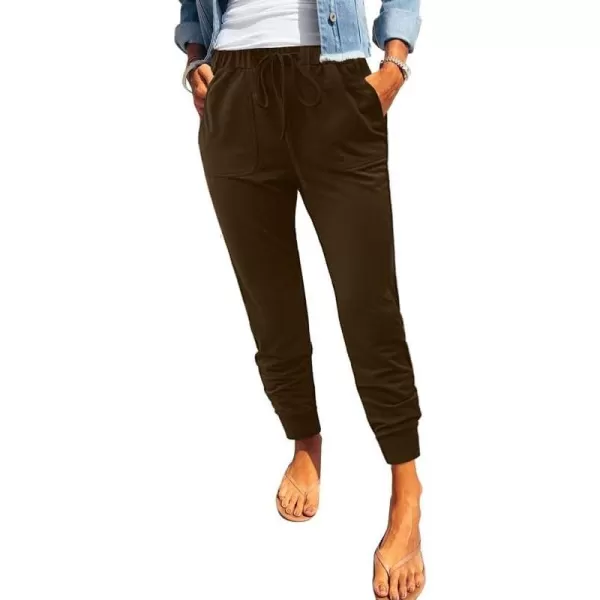 Dokotoo Womens Fashion Casual Drawstring Elastic Waist Cotton Jogging Jogger Pants with Pockets