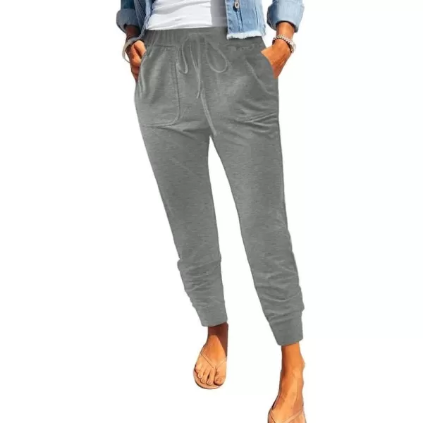 Dokotoo Womens Fashion Casual Drawstring Elastic Waist Cotton Jogging Jogger Pants with Pockets