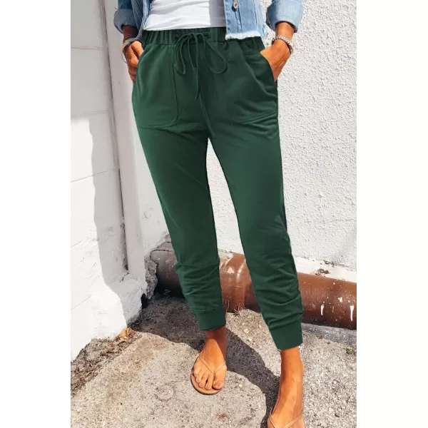 Dokotoo Womens Fashion Casual Drawstring Elastic Waist Cotton Jogging Jogger Pants with Pockets