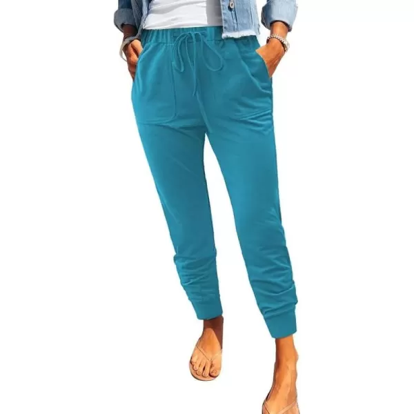 Dokotoo Womens Fashion Casual Drawstring Elastic Waist Cotton Jogging Jogger Pants with Pockets