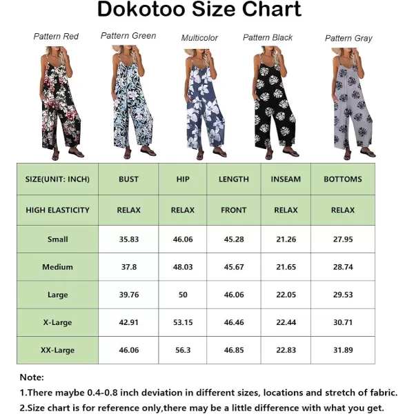 Dokotoo Women's Loose Sleeveless Jumpsuits Adjustable Spaghetti Strap Stretchy Long Pant Romper Jumpsuit with Pockets