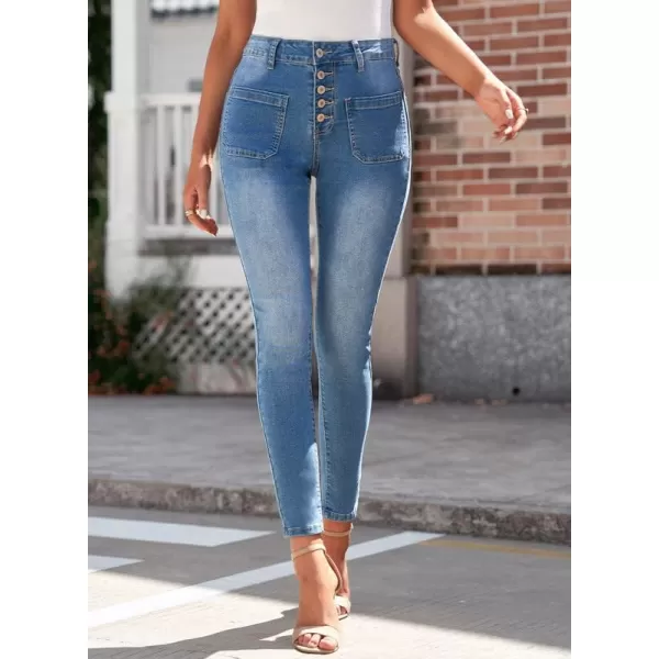 Dokotoo Women's Patchwork Destroyed Raw Hem Jeans Ripped Hole Boyfriend Denim Pants