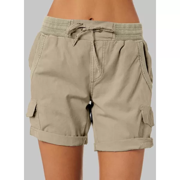 Dokotoo Womens Relaxed Fit High Waist Casual 4 Pocketed 2023 Hiking Outdoor Summer Shorts S-XL