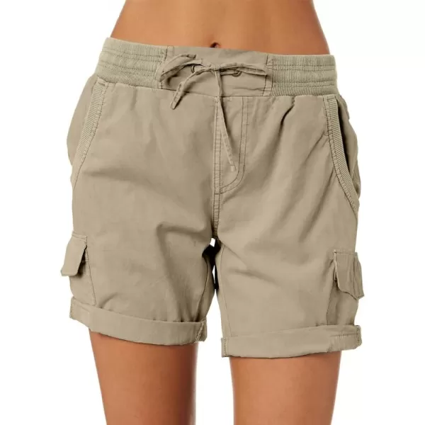 Dokotoo Womens Relaxed Fit High Waist Casual 4 Pocketed 2023 Hiking Outdoor Summer Shorts S-XL