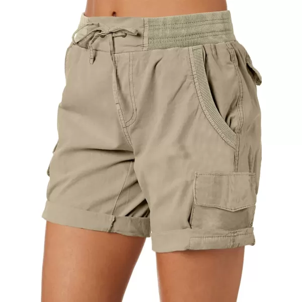 Dokotoo Womens Relaxed Fit High Waist Casual 4 Pocketed 2023 Hiking Outdoor Summer Shorts S-XL