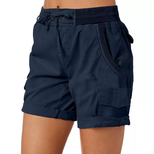 Dokotoo Womens Relaxed Fit High Waist Casual 4 Pocketed 2023 Hiking Outdoor Summer Shorts S-XL