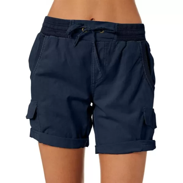 Dokotoo Womens Relaxed Fit High Waist Casual 4 Pocketed 2023 Hiking Outdoor Summer Shorts S-XL