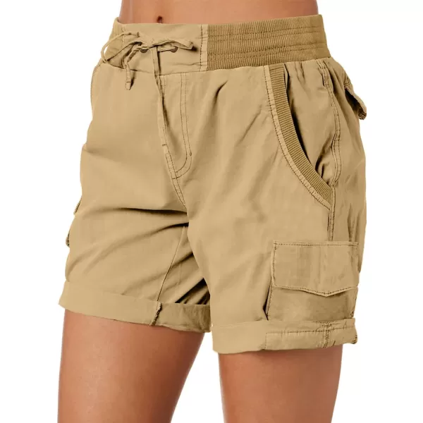 Dokotoo Womens Relaxed Fit High Waist Casual 4 Pocketed 2023 Hiking Outdoor Summer Shorts S-XL