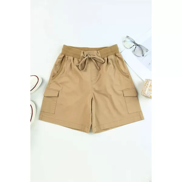 Dokotoo Womens Relaxed Fit High Waist Casual 4 Pocketed 2023 Hiking Outdoor Summer Shorts S-XL