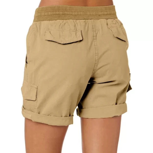 Dokotoo Womens Relaxed Fit High Waist Casual 4 Pocketed 2023 Hiking Outdoor Summer Shorts S-XL