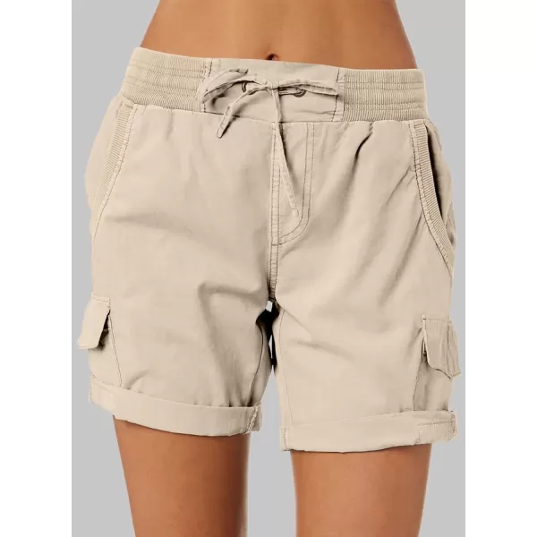 Dokotoo Womens Relaxed Fit High Waist Casual 4 Pocketed 2023 Hiking Outdoor Summer Shorts S-XL