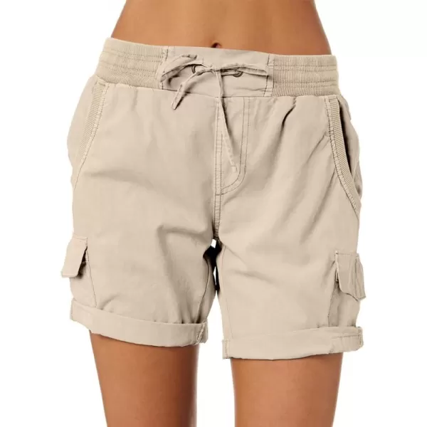 Dokotoo Womens Relaxed Fit High Waist Casual 4 Pocketed 2023 Hiking Outdoor Summer Shorts S-XL