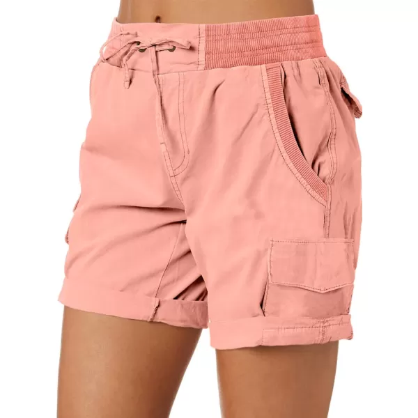 Dokotoo Womens Relaxed Fit High Waist Casual 4 Pocketed 2023 Hiking Outdoor Summer Shorts S-XL