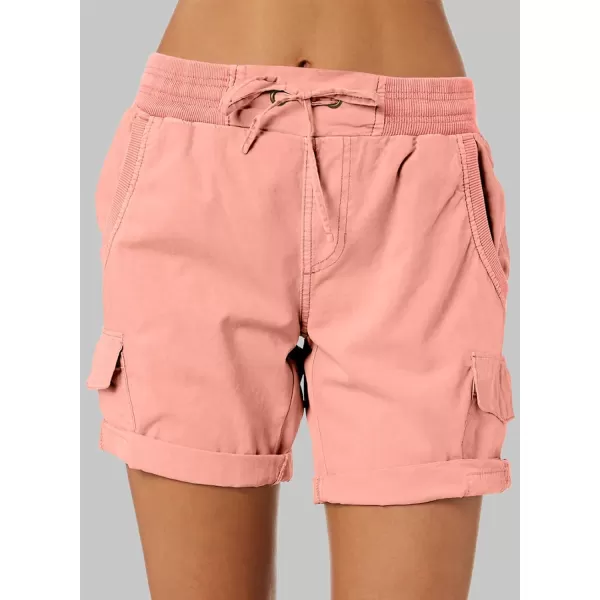 Dokotoo Womens Relaxed Fit High Waist Casual 4 Pocketed 2023 Hiking Outdoor Summer Shorts S-XL