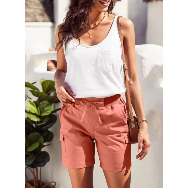 Dokotoo Womens Relaxed Fit High Waist Casual 4 Pocketed 2023 Hiking Outdoor Summer Shorts S-XL