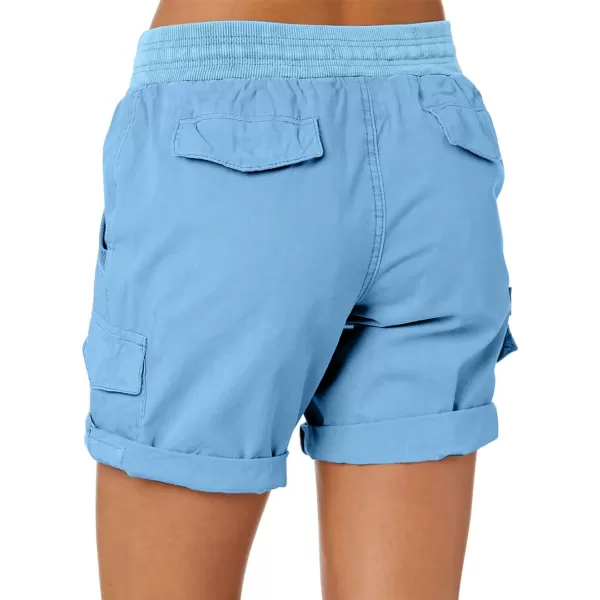 Dokotoo Womens Relaxed Fit High Waist Casual 4 Pocketed 2023 Hiking Outdoor Summer Shorts S-XL