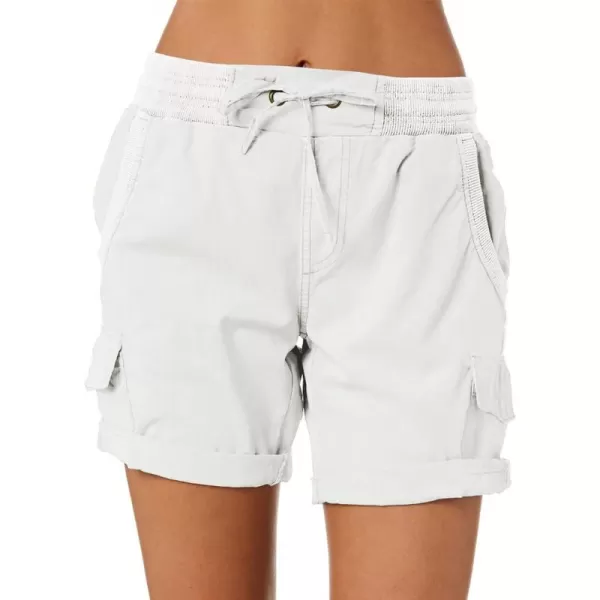 Dokotoo Womens Relaxed Fit High Waist Casual 4 Pocketed 2023 Hiking Outdoor Summer Shorts S-XL