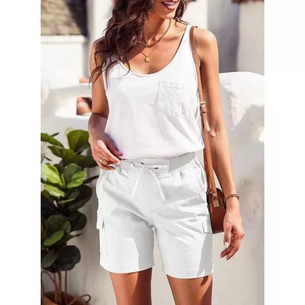Dokotoo Womens Relaxed Fit High Waist Casual 4 Pocketed 2023 Hiking Outdoor Summer Shorts S-XL