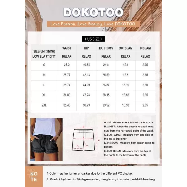 Dokotoo Womens Summer Drawstring Pocketed Frayed Tencel Jean Denim Shorts